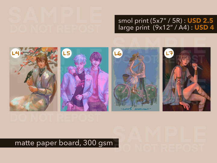 L4 - Luke xianxia | L5 - Lu Guang Lu Jinghe | L6 - vynrosa cool summer | L7 - Rosa SOTT