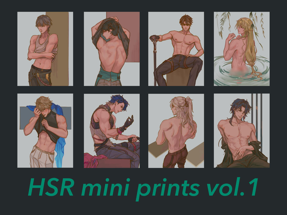 Caelus, Dan Heng, Welt, Luocha, Gepard, Sampo, Jing Yuan, Blade || all (EXCEPT LUOCHA - semi gloss finish) are in matte finish 300 gsm cardstock.